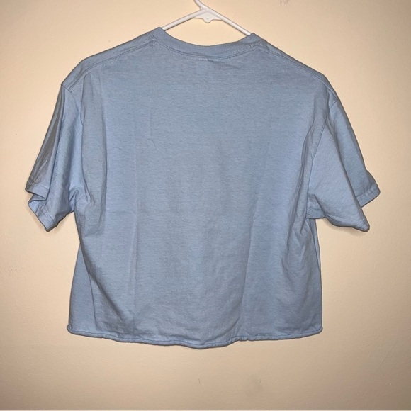 Tom and Jerry Blue Cropped Cotton T-shirt Size Medium - Picture 2 of 6